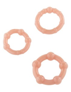 Te Tine Tare Set de 3 Inele pentru Penis - Natural
