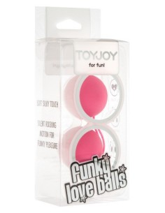 Toy Joy Funky Bile Vaginale cu Invelis Matasos - Roz 2