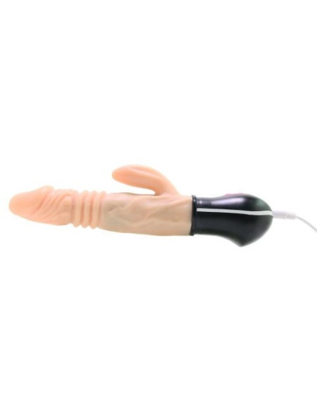 Natural Real Skin Penis Fierbinte Vibrator cu Rotatii si Impingeri cu Stimulator Clitoris si Incalzire