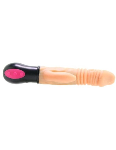 Natural Real Skin Penis Fierbinte Vibrator cu Rotatii si Impingeri cu Stimulator Clitoris si Incalzire