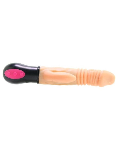 Natural Real Skin Penis Fierbinte Vibrator cu Rotatii si Impingeri cu Stimulator Clitoris si Incalzire