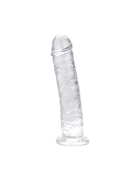 Loving Joy 21 cm Dildo Transparent Aspect Realist Membru cu Vene in Relief Ventuza de Suctiune
